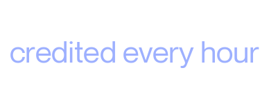 credited every hour